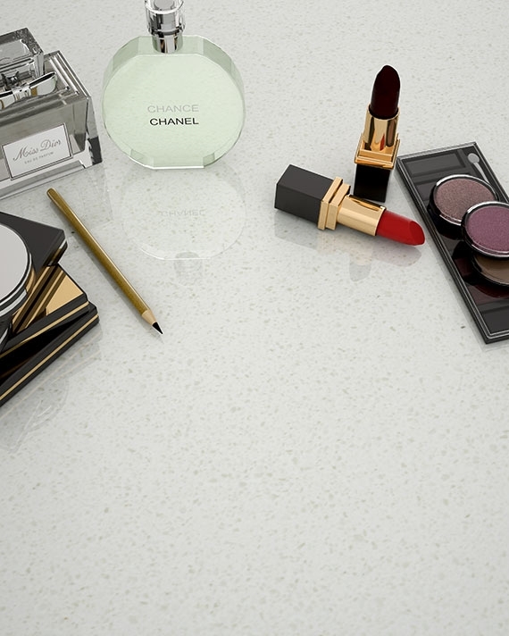 SNOW WHITE luxury quartz slab